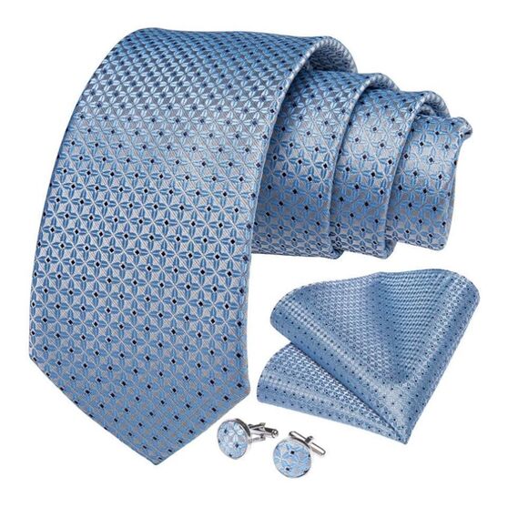 Blue Tie Set   - Picture 1 of 5